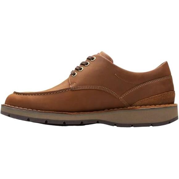 NWT Clarks Men\'s Gravelle Low Oxford, Tan Leather, 12 Wide main image 5